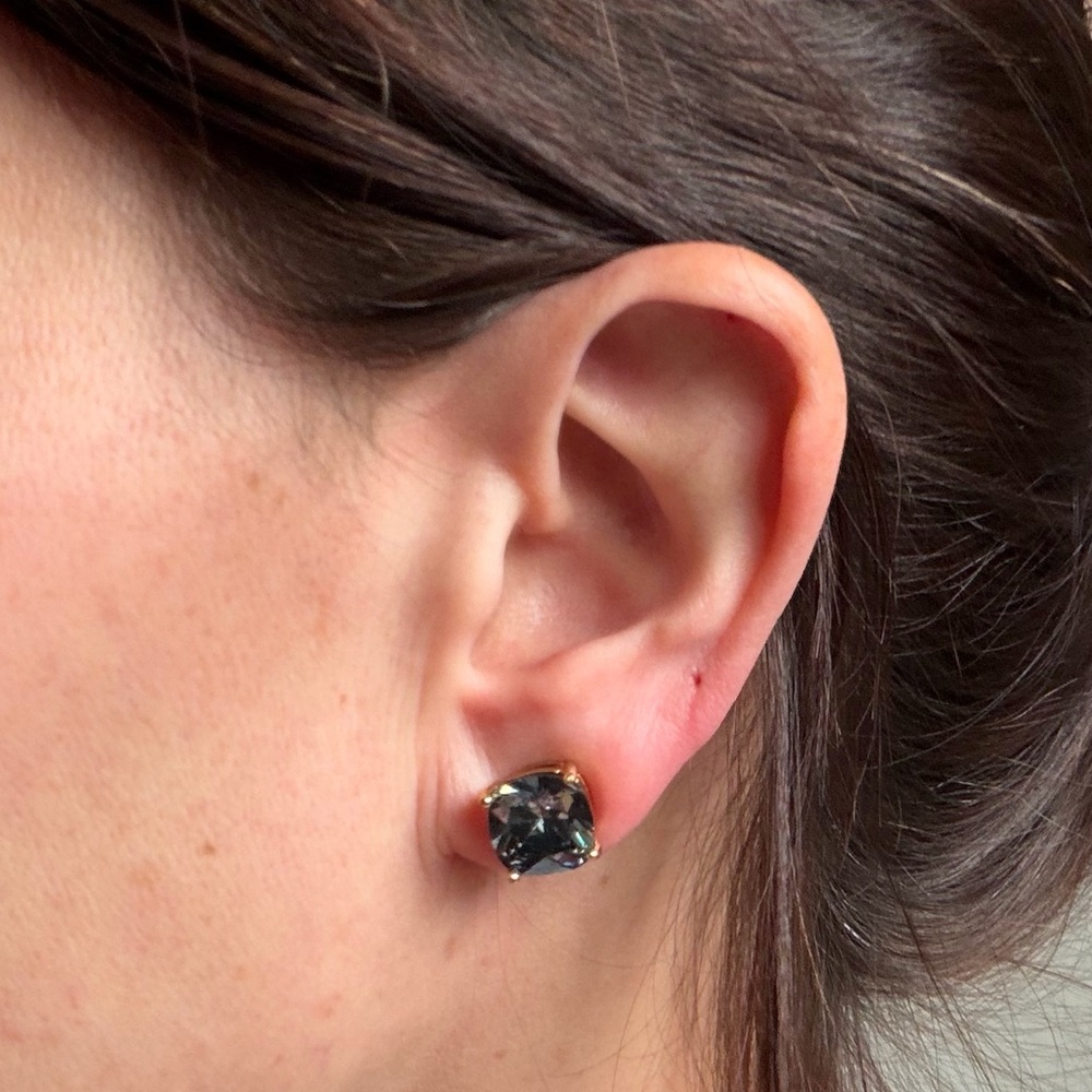 Kate Spade Gold & Grey Oversized Stud Earrings